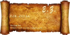 Eck Zilia névjegykártya